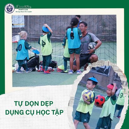 Bóng đá trẻ em Amitie - Học viên rèn luyện tính tự giác